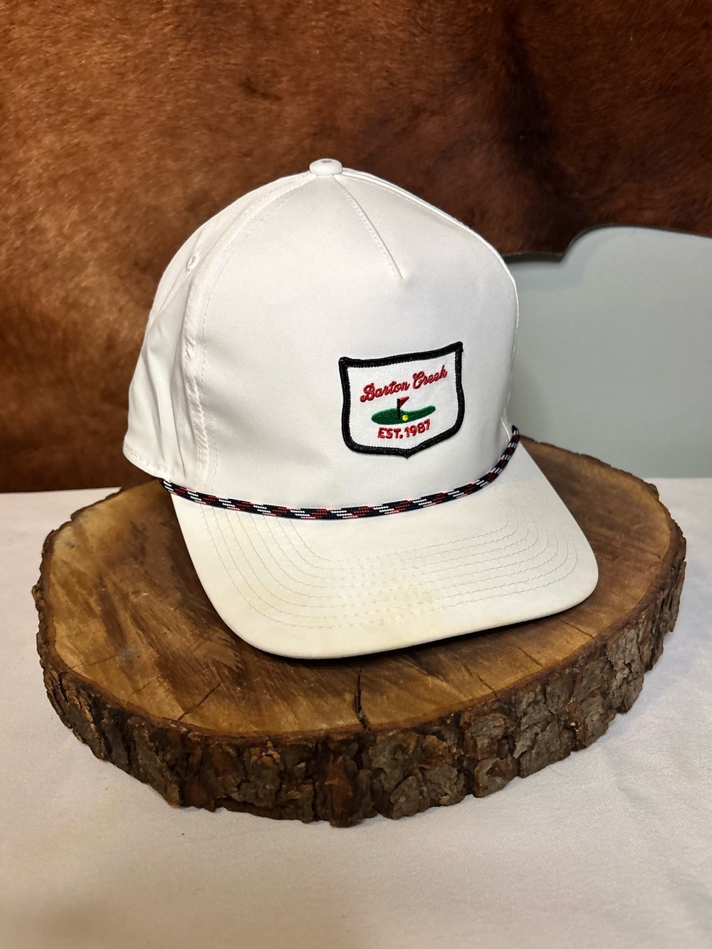 ⛳ Vintage Barton Creek Country Club Rope Snapback Hat | White Golf Club Cap